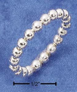STERLING SILVER- HIGH POLISH SINGLE BEAD RING **FREE SHIPPING**