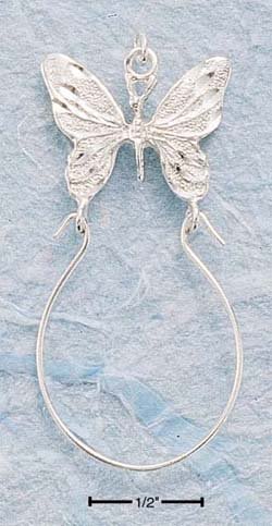 STERLING SILVER FANCY BUTTERFLY CHARMHOLDER