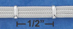 STERLING SILVER 7" ITALIAN 3 STRAND BANDED FOXTAIL BRACELET **FREE SHIPPING**