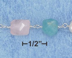 STERLING SILVER BRACELET W/ AMAZONITE, ROSE QUARTZ, JADE, AND FRESH WATER PEARLS **FREE SHIPPING**