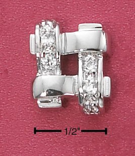 STERLING SILVER PAVE CZ WOVEN SQUARE POST EARRINGS