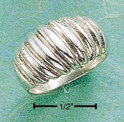 STERLING SILVER LARGE SHRIMP RING