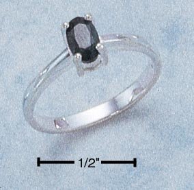 STERLING SILVER 6X4 OVAL SAPPHIRE RING ** FREE SHIPPING**