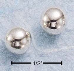 STERLING SILVER 7MM BALL POST EARRINGS