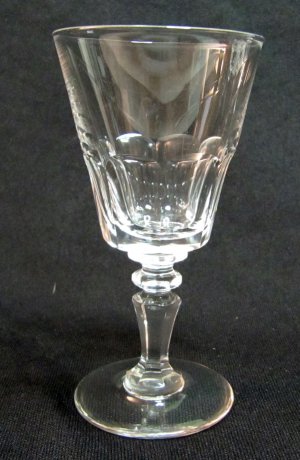 Mint VAL ST LAMBERT VSL Crystal Cordial Glass Faradet Arched Panels Multiside Stem