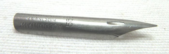 Two ESTERBROOK Accountant No. 555 Steel Fountain Pen Nibs 1.375 inch