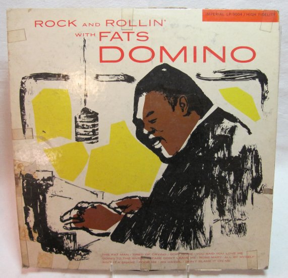 FATS DOMINO Rock and Rollin' LP Record Album Imperial LP-9004 Mono Maroon Label 1956
