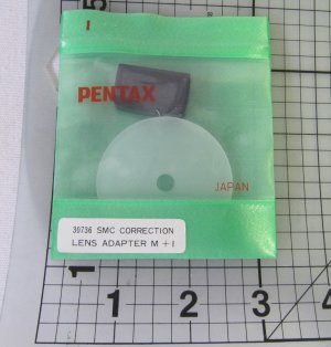 PENTAX SMC Correction Lens Adapter M + 1 P/N 30736 Mint