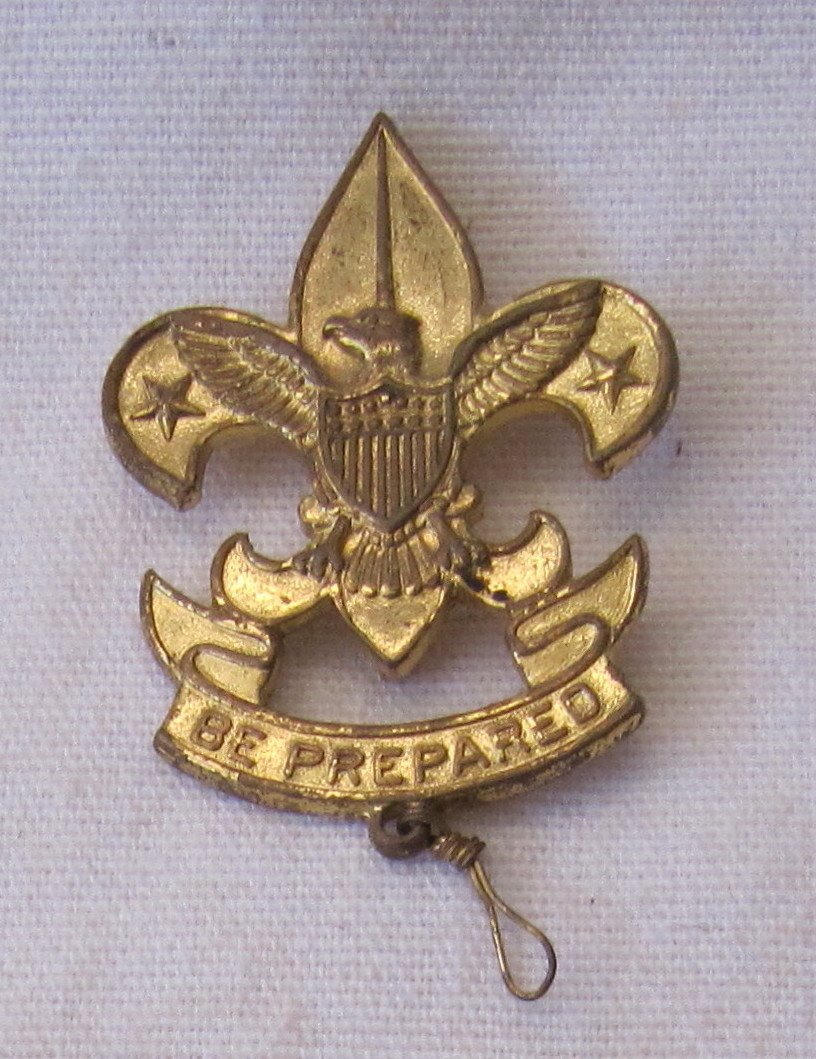 Vintage Boy Scout Pin 1st Class Be Prepared Trefoil Fleur De Lis Eagle