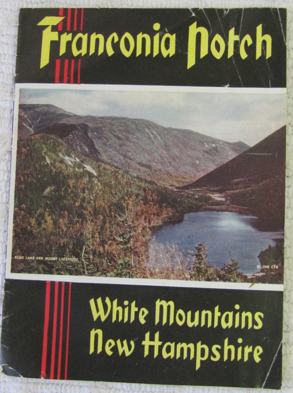 Vintage c 1940 Franconia Notch White Mountains NH Souvenir Visitors Brochure Pamphlet Photos