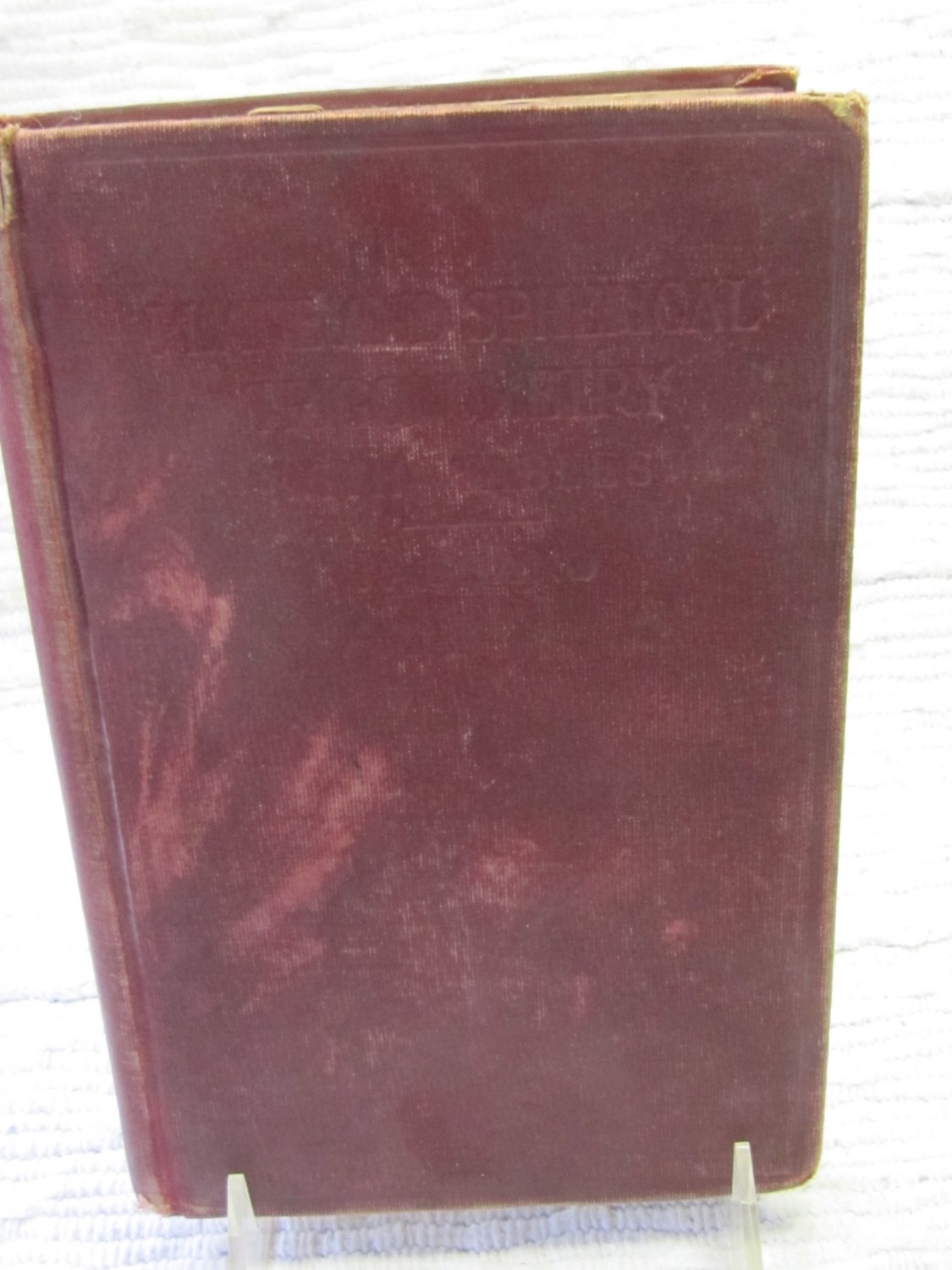 Vintage c 1926 Plane and Spherical Trigonometry Hardcover Book Mathematics by Leonard Passano MIT