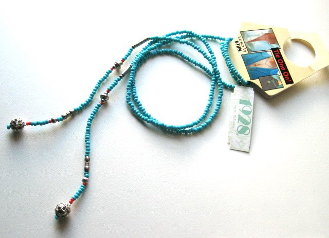 1928 40.5" Turquoise Beads Lariats Necklace