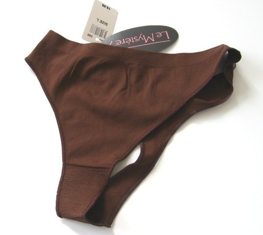6U0053 LE MYSTERE CHOCO SOFT SEAMLESS THONG, U124, XL