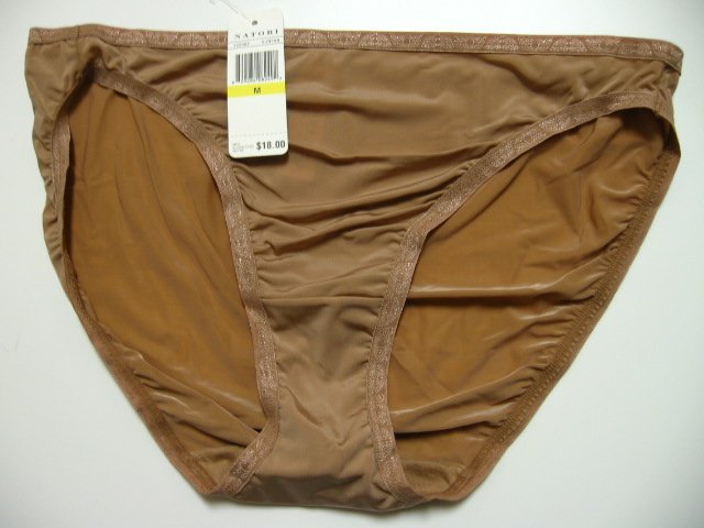 6U0155 NATORI DOUBLES SUNTAN LOGO SILKY BIKINI 152002, SIZE MEDIUM