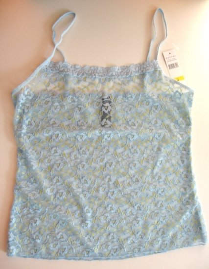 6XN002 NATORI Underneath Stretch Lace Camisole, 142006, BLUE, Size=SMALL