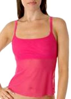 6XN001 NATORI ORCHID SHEER CAMISOLE W/SHELF 141005, SIZE=SMALL