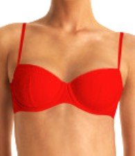 6B0088 CALVIN KLEIN SEDUCTION PUSH-UP BRA RED F2762, SIZE 34B