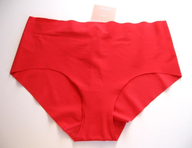 A0256 CALVIN KLEIN DEEP RED NAKED UNFINISHED EDGE HIPSTER F2636- 43A, SIZE SMALL