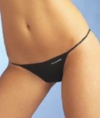 CALVIN KLEIN BLK EXTREME LOW-RISE MICROFIBER G-STRING, D2280, SIZE MEDIUM