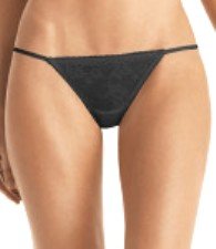 A0329 CALVIN KLEIN SEDUCTION LACE THONG, F2767, BLACK SIZE LARGE