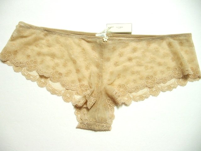 A0081 Abercrombie Gilly Hicks Sheer Floral Lace Short Nude SIZE SMALL