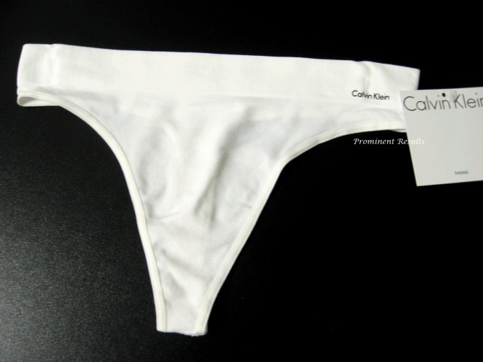 A0188 CALVIN KLEIN WHITE MICROFIBER THONG D3051D SIZE MEDIUM