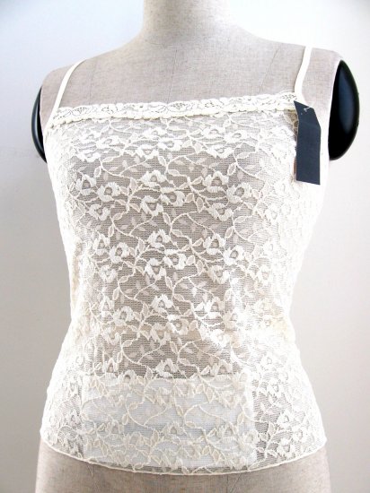A0546 NATORI Underneath Stretch Lace Camisole, 142006, PEARL, Size=SMALL
