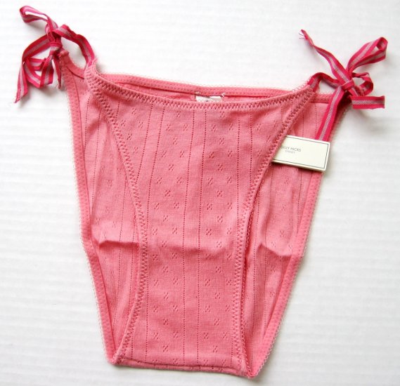 A295B ABERCROMBIE GILLY HICKS BERRY THERMAL SIDE-TIES SKNNY BIKINI, SIZE EXTRA SMALL