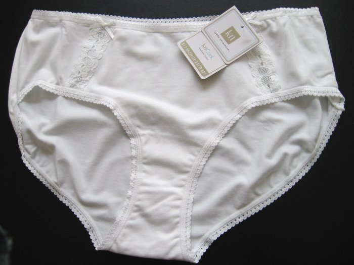 A001H KAREN NEUBURGER knCool PIMA COTTON HIPSTER WHITE SIZE LARGE