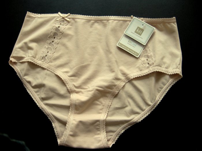 A001F KAREN NEUBURGER knCool PIMA COTTON FULL BRIEF NUDE SIZE MEDIUM