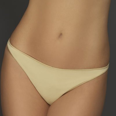 A0264 Le Mystere MICROFIBER LOW RIDE THONG 8355 NUDE , SIZE LARGE