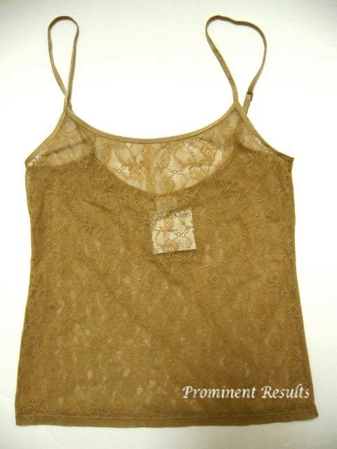 A0238 Calvin Klein Perfect Fit lace Camisole F2858 DUNE SIZE LARGE