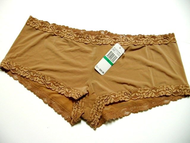 A0231 Natori Body Doubles Girl Embroidered Lace Brief Panties Hipster 156001, SIZE Large