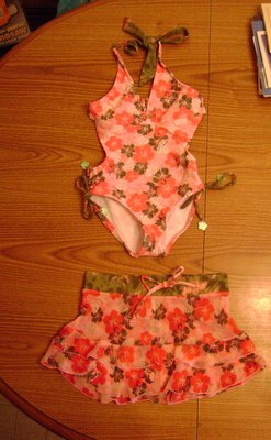 NEW GIRLS JUSTICE LIMITED TOO SWIMSUIT AND SKIRT SIZE 7
