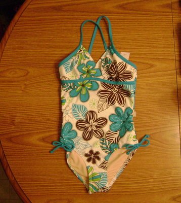 NEW GIRLS JUSTICE LIMITED TOO SWIMSUIT SIZE 7