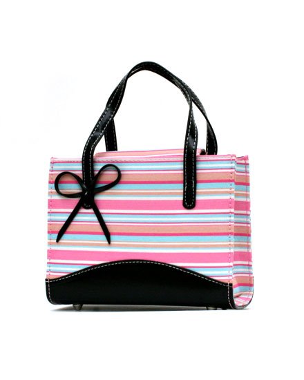 MULTI STRIPE FASHION TOTE