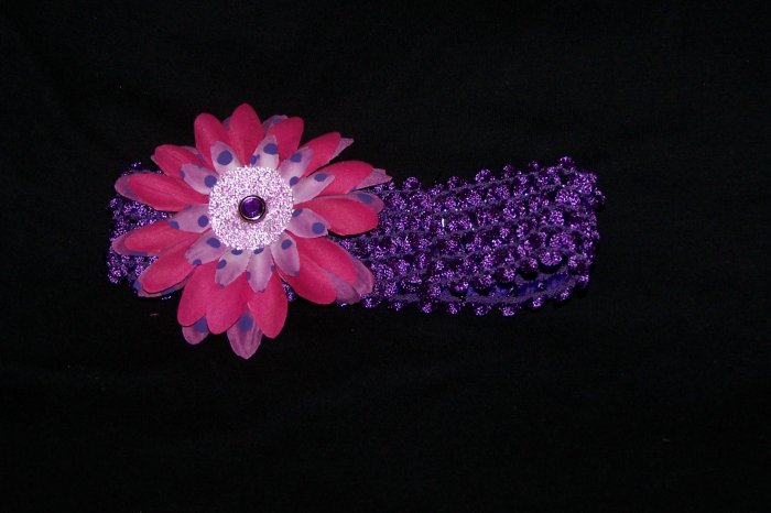 Pink/ Purple Daisy Headband