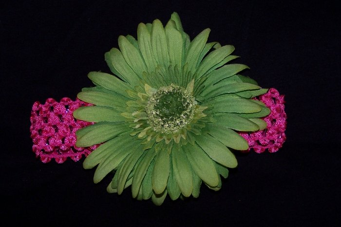 Lime Green Gabera Daisy Headband
