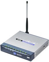 Linksys Wireless-G Ethernet Bridge with 5-port Switch WET54GS5 USED