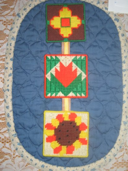 'Desert Designs' Completed Plastic Canvas Wall Hanging