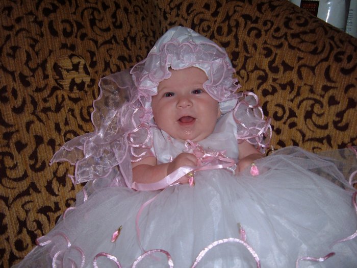 Pink Flower Girl Dress: 6 Months