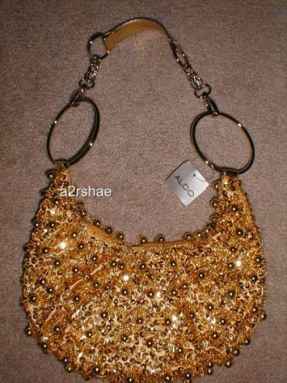 NEW authentic ALDO gold bag