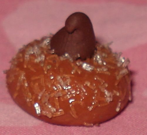 Peanut butter blossom cookie charm/bead