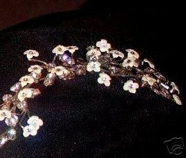 Paris "Stage Door" Enameled Hinged Piece /Tiara by Debra Moreland