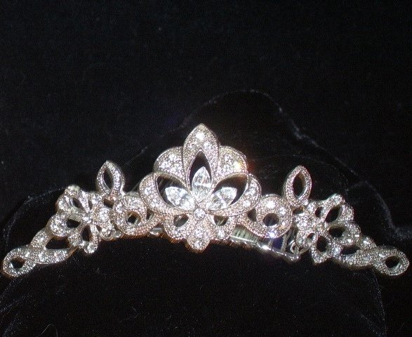 Nelson D'leon Art Deco Tiara Comb in Rhodium