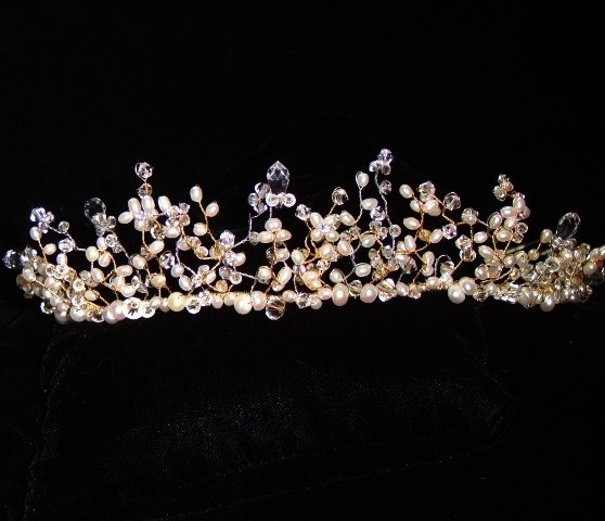 Tatiana Freshwater Pearl and Crystal Convertible Tiara