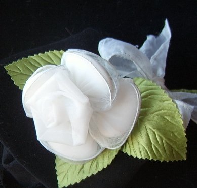 One Dozen Elegante Organza Rose Italian Confetti Flower