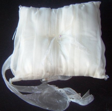 Jennifer Leigh Pleated Silk Organza Ringbearer Pillow