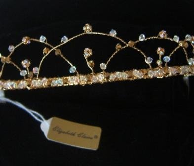 Thea Tiara in Gold and Aurora Borealis by Elizabeth Claire