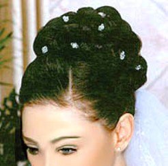 Set of 4 Custom Hair Jewelry Swarovski Crystal Hair Pins in over 30colors